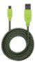 Imagen de PAQ. C/10 - MANHATTAN - CABLE USB V2 A-MICRO B, BOLSA TEXTIL 1.8M VERDE/NEGRO