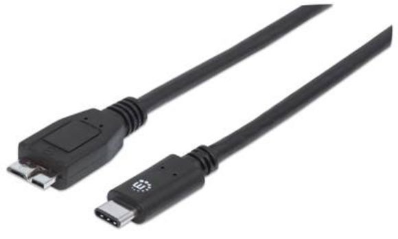 Imagen de MANHATTAN - CABLE USB-C V3.1, C-MICRO B 1.0M NEGRO