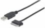 Imagen de PAQ. C/5 - MANHATTAN - CABLE USB V2.0 A-SAMSUNG 30 PINES  1.0M, NEGRO