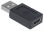Imagen de PAQ. C/3 - MANHATTAN - ADAPTADOR USB-C V2.0, AM-CH NEGRO