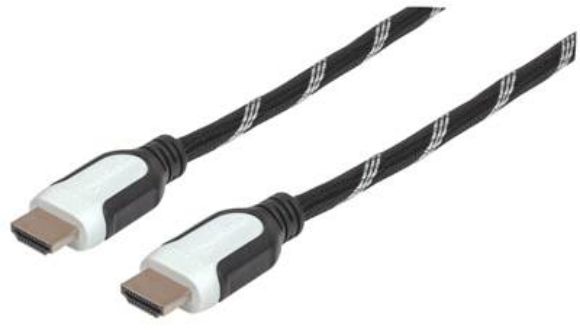 Imagen de MANHATTAN - CABLE HDMI 2.0 TEXTIL M-M 3.0M NEGRO/BLANCO