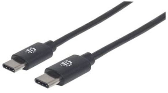 Imagen de PAQ. C/2 - MANHATTAN - CABLE USB-C V2.0, C-C 2.0M NEGRO 480MBPS