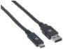 Imagen de PAQ. C/2 - MANHATTAN - CABLE USB-C V3.1, C-A 2.0M NEGRO
