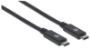 Imagen de MANHATTAN - CABLE USB-C V3.1, C-C 1.0M NEGRO 10GBPS 5A