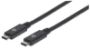 Imagen de MANHATTAN - CABLE USB-C V3.1, C-C 1.0M NEGRO 10GBPS 5A