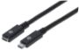 Imagen de MANHATTAN - CABLE USB-C V3.1, EXT. 0.5M NEGRO 10GBPS 5A