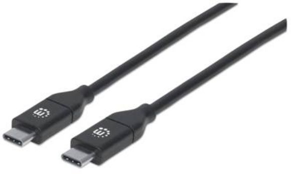 Imagen de PAQ. C/2 - MANHATTAN - CABLE USB-C V2.0, C-C 2.0M NEGRO 480MBPS 5A