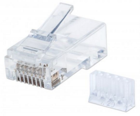 Imagen de INTELLINET - PLUG RJ45 CAT 6 UTP MULTIFILAR PRO 90 PZAS