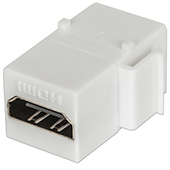 Imagen de PAQ. C/3 - IC - JACK COPLE HDMI TIPO KEYSTONE HEMBRA A HEMBRA BLANCO
