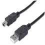 Imagen de PAQ. C/5 - IC - CABLE USB V2.0 A-MINI B 1.8M NEGRO