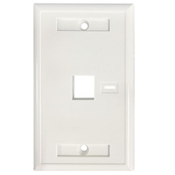 Imagen de PAQ. C/5 - IC - TAPA DE PARED FACEPLATE PLACA 1 PUERTO PERFORACION PARA ETIQUETA