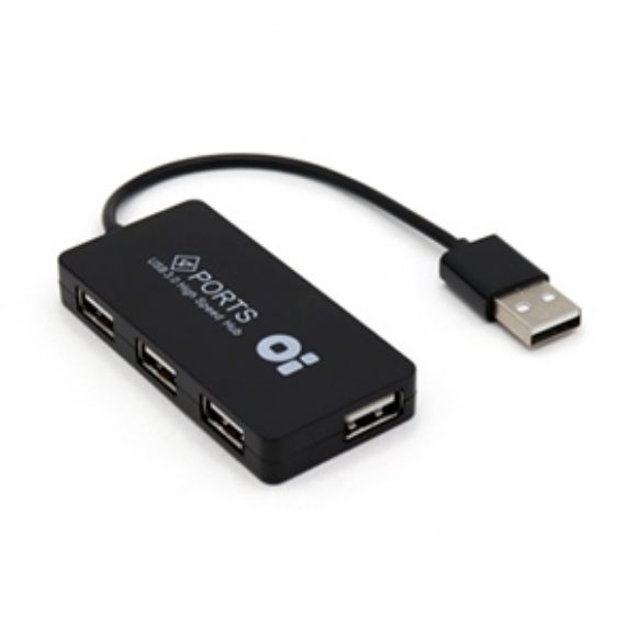 Imagen de PAQ. C/3 - DATA COMPONENTS - HUB USB V2.0 4 PUERTOS BROBOTIX BASICO NEGRO
