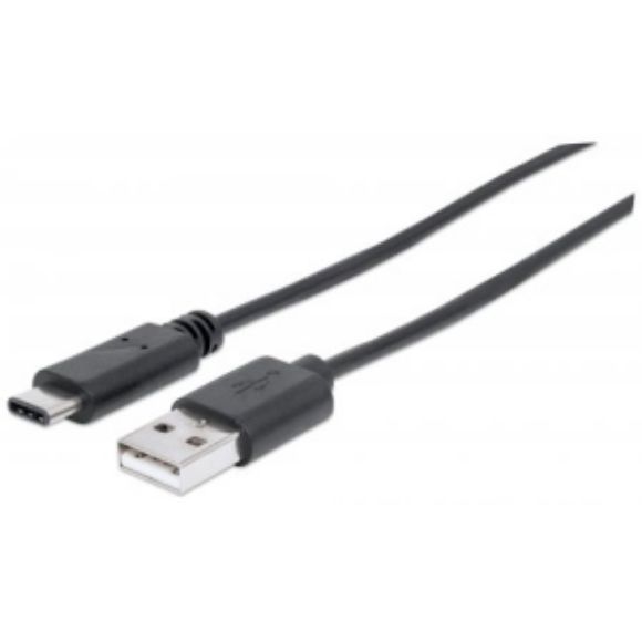 Imagen de PAQ. C/3 - IC - CABLE USB C 1M C MACHO - A MACH NEGRO