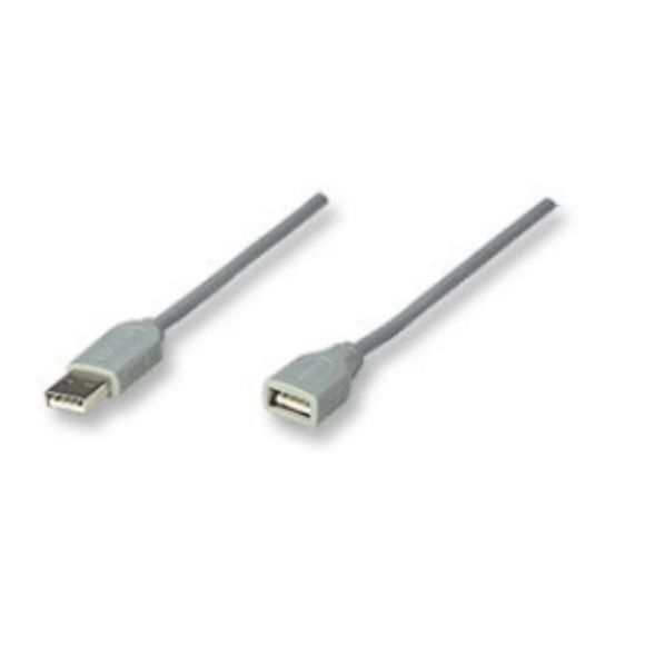 Imagen de PAQ. C/5 - IC - CABLE USB EXTENSION 1.8M GRIS .