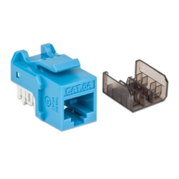 Imagen de PAQ. C/3 - IC - JACK RJ45 CAT6A UTP KEYSTONE DE IMPACTO AZUL