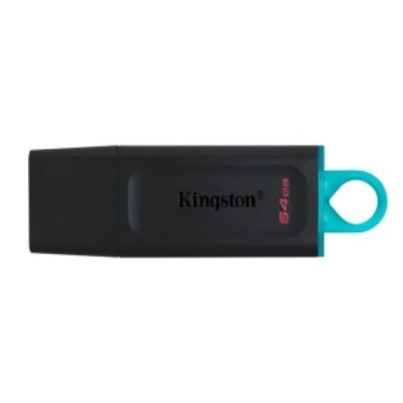 Imagen de PAQ. C/2 - KINGSTON - USB MEMORIA KINGSTON 64GB DT EXODIA BLANCO/ANILLO AZUL TRANSP