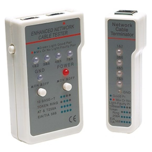 Imagen de PAQ. C/2 - IC - PROBADOR DE CABLE DE RED RJ11 / RJ45 UTP STP FTP