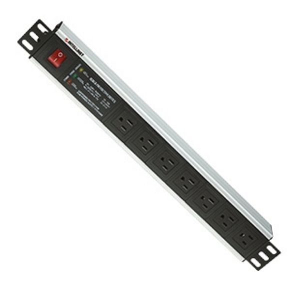 Imagen de IC - PDU BARRA MULTICONTACTO 7 CONTACTOS 1U SUPRESOR RACK