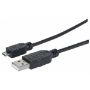Imagen de PAQ. C/5 - IC - CABLE USB V2.0 A-MICRO B 0.5M NEG BB