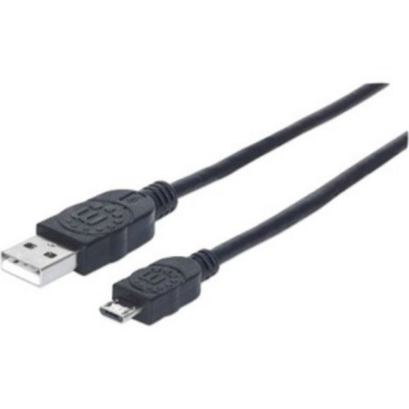 Imagen de PAQ. C/5 - IC - CABLE USB V2.0 A-MICRO B 0.5M NEG BB