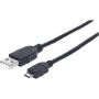 Imagen de PAQ. C/5 - IC - CABLE USB V2.0 A-MICRO B 0.5M NEG BB