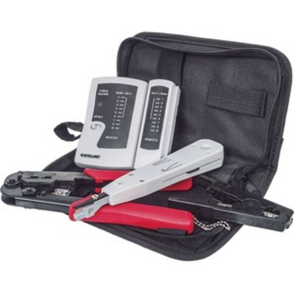 Imagen de IC - KIT HERRAMIENTAS DE RED 4 PZS PINZA PONCHADORA PELADORA PROBADOR