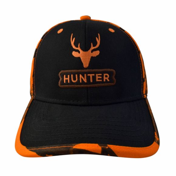 Imagen de SION - GORRA CON AJUSTADOR EN VELCRO, HUNTER, CAMUFLAJE NEGRO/NARANJA