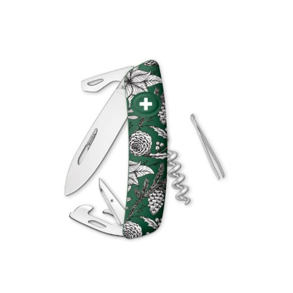 Imagen de SWIZA - NAVAJA EDICION ESPECIAL STANDARD D03 WOOD WALK, 11 FUNCIONES, VERDE