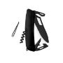 Imagen de SWIZA - NAVAJA ALLBLACK SINGLE HAND SH03 TR WAVY EDGE, 12 FUNCIONES, NEGRO