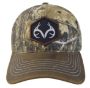 Imagen de REALTREE - GORRA CON CINTILLO DE AJUSTE Y HEBILLA, CUERNOS DE REALTREE EN PARCHE, CAMUFLAJE CON CAFÉ