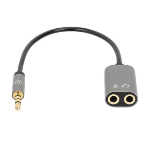 Imagen de PAQ. C/3 - IC - CABLE ADAPTADOR AUDIO Y 3.5MM 1 A 2 AUDIFONO Y MICROFONO