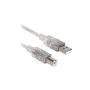 Imagen de PAQ. C/5 - DATA COMPONENTS - CABLE USB V2.0 A-B 1.8 M PLATA BROBOTIX