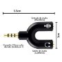 Imagen de PAQ. C/5 - DATA COMPONENTS - ADAPTADOR STEREO INY A 3.5 DUAL HEMBRA NEGRO BROBOTIX