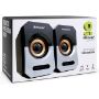 Imagen de PAQ. C/2 - DATA COMPONENTS - BOCINA DUAL USB V2.0 NEGRO/ PLA TA BROBOTIX