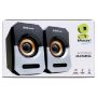 Imagen de PAQ. C/2 - DATA COMPONENTS - BOCINA DUAL USB V2.0 NEGRO/ PLA TA BROBOTIX