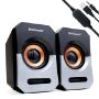 Imagen de PAQ. C/2 - DATA COMPONENTS - BOCINA DUAL USB V2.0 NEGRO/ PLA TA BROBOTIX