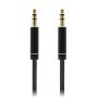 Imagen de PAQ. C/5 - DATA COMPONENTS - CABLE STEREO DE NYLON. MACHO - MACHO 1 M NEGRO BROBOTIX