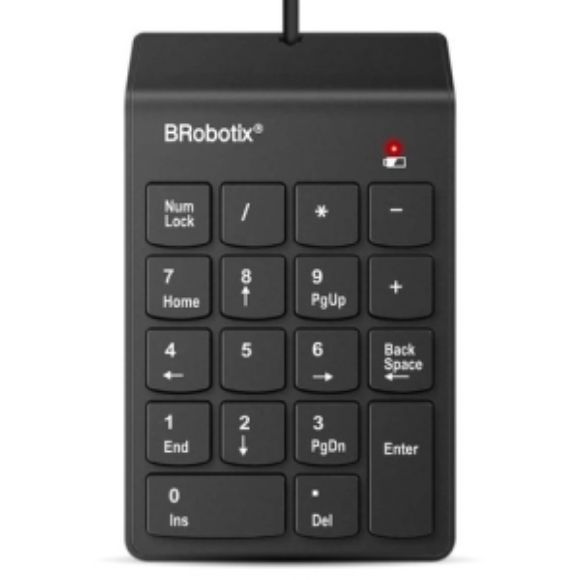 Imagen de PAQ. C/3 - DATA COMPONENTS - TECLADO USB NUMERICO NEGRO BROB OTIX