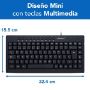 Imagen de PAQ. C/2 - DATA COMPONENTS - TECLADO USB MINI MULTIMEDIA BRO BOTIX NEGRO