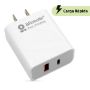 Imagen de PAQ. C/2 - DATA COMPONENTS - FASTCHARGE CARGADOR USB V3.0 18 W DUAL TIPO A Y TIPO C BROBOTIX