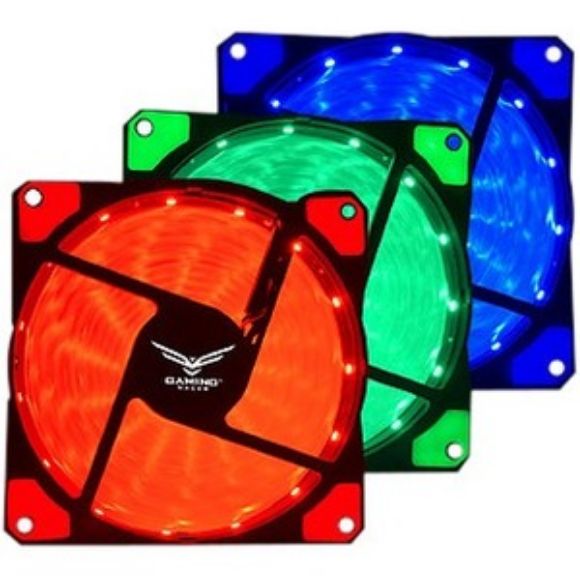 Imagen de PAQ. C/3 - NACEB - VENTILADOR AZUL 15LED 120MM MOL EX 3PINES