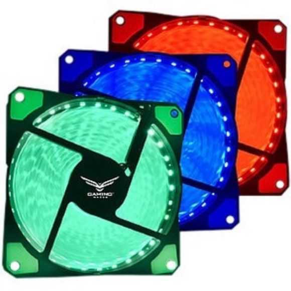 Imagen de PAQ. C/3 - NACEB - VENTILADOR AZUL 33LED 120MM MOL EX 3 PINES