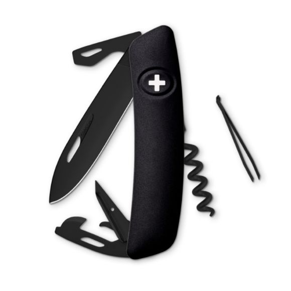 Imagen de SWIZA - NAVAJA LE GRAPHITE ALLBLACK STANDARD D03, 11 FUNCIONES, NEGRO