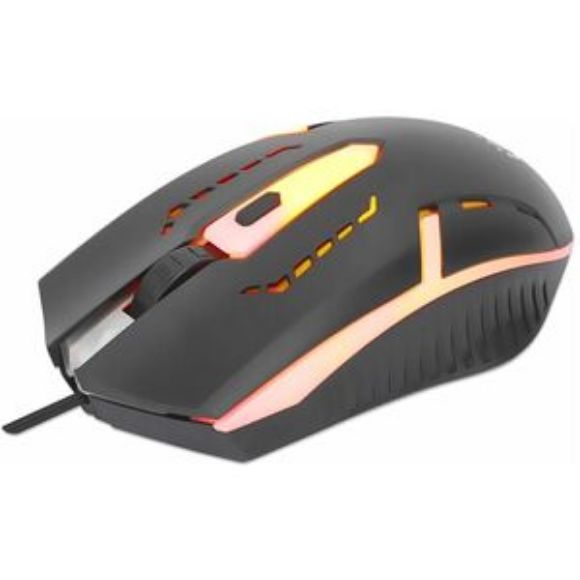 Imagen de PAQ. C/3 - IC - MOUSE OPTICO LUMINISCENTE RGB U SB NEGRO
