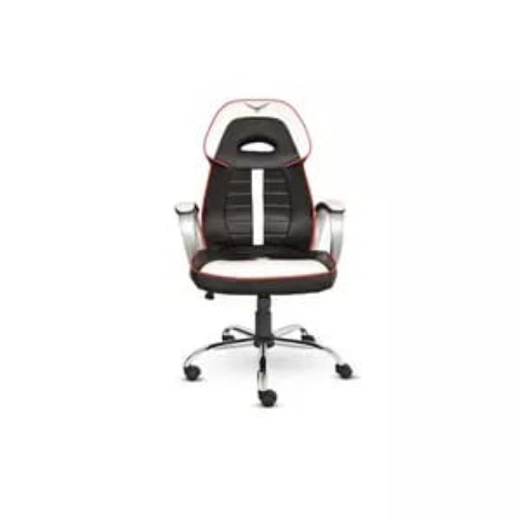 Imagen de NACEB - SILLA GAMER NACEB 0910 WARHAMME R NEGRO/BLANC 120KG DESCANSA BRAZOS