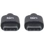 Imagen de PAQ. C/3 - IC - CABLE USB C V2.0 C C 0.5M NEGRO 480MBPS