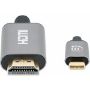 Imagen de IC - CABLE USB-C A HDMI M 2.0M 4K 60HZ NEGRO