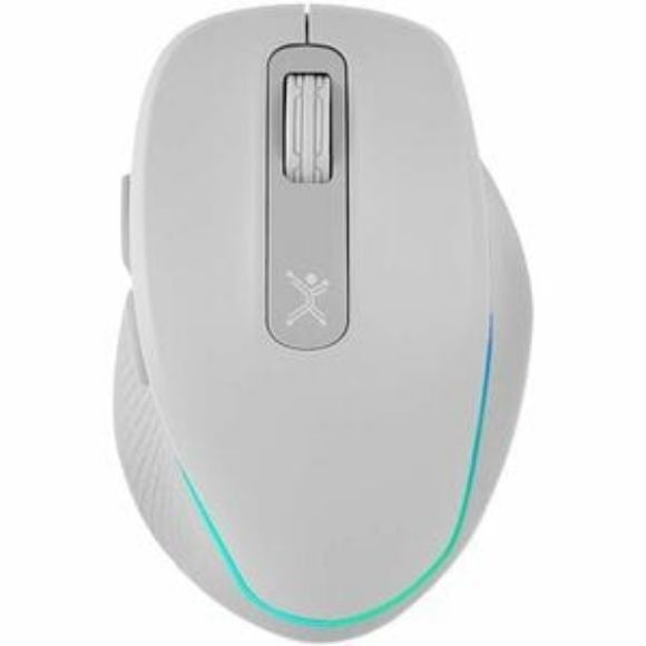 Imagen de PERFECT CHOICE - RATON INALAMBRICO BLANCO RECARGABLE CON LUZ Y CLIC SILENCIOS