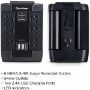 Imagen de CYBER POWER - CYBERPOWER P600WSURC1 6-OUTLET HOME OFFICE SURGE PROTECTOR WALL TA