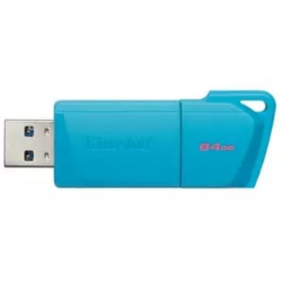 Imagen de PAQ. C/2 - KINGSTON - USB MEMORIA KINGSTON 64GB DTXM EXODIA AQUA BLUE TURQUESA